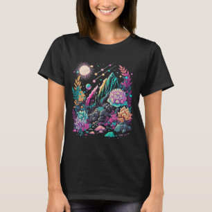 Camiseta Naturaleza sotérica Cristales Ilustracion lindo