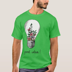 Camiseta naturaleza vegetación buena idea acuarela a los am