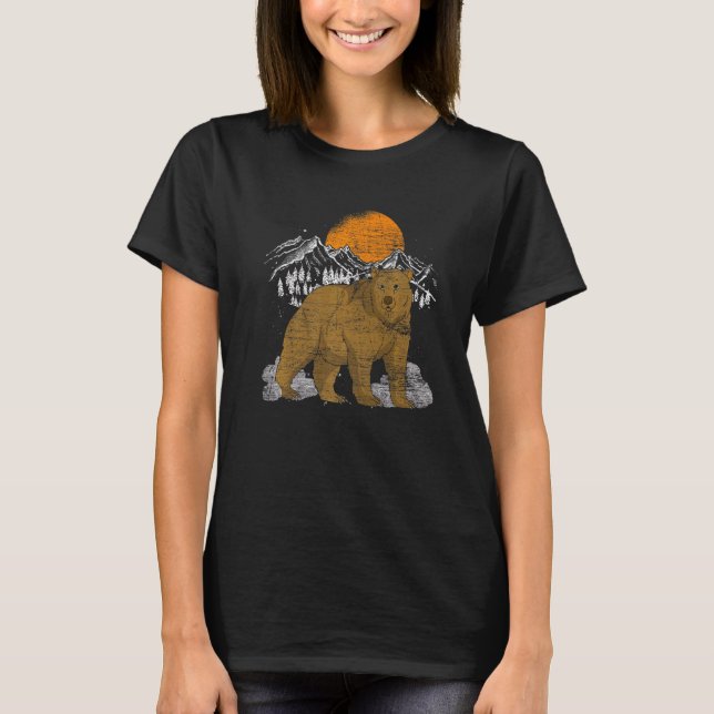 Camiseta Naturaleza Vida salvaje Oso de oso marrón animal (Anverso)