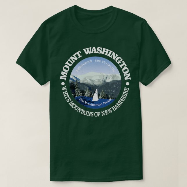 Camiseta Naturaleza vintage Monte Washington Senderismo Mon (Diseño del anverso)