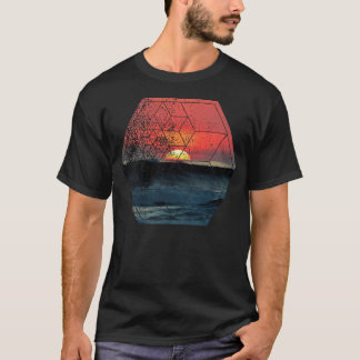 Camiseta Naturaleza Y Geometría - Agradable Puesta De Sol E