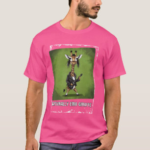 Camiseta Naturalmente Emo Giraffe Gracioso Emo Giraffes Mús
