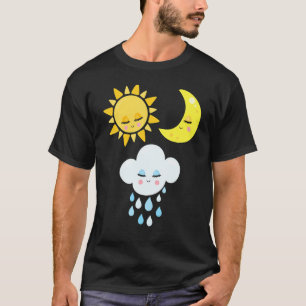 Camiseta Nature Clouds Rain Sun Cloud Moon Future Meteorolo