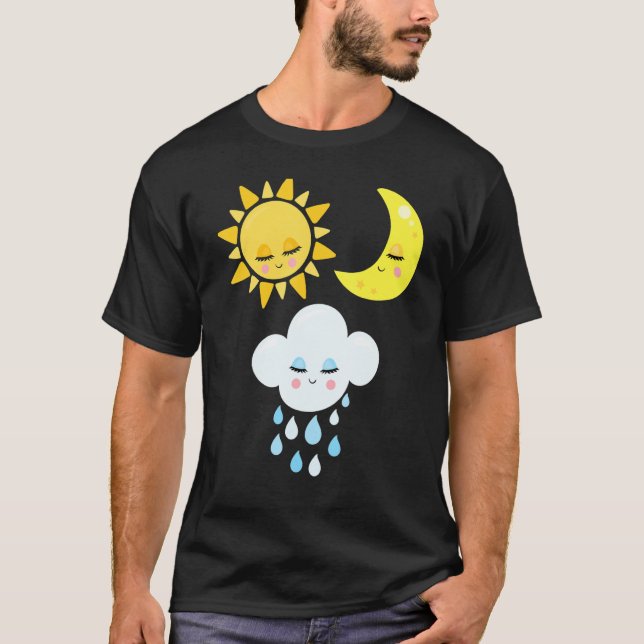 Camiseta Nature Clouds Rain Sun Cloud Moon Future Meteorolo (Anverso)