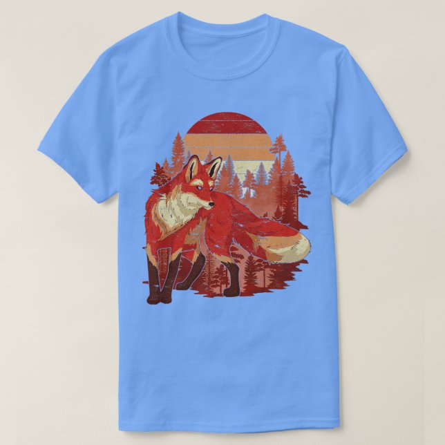 Camiseta Nature Fox Lover Retro Forest Animal Fox (Diseño del anverso)