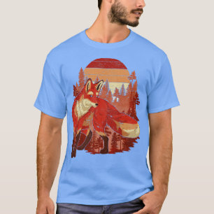 Camiseta Nature Fox Lover Retro Forest Animal Fox