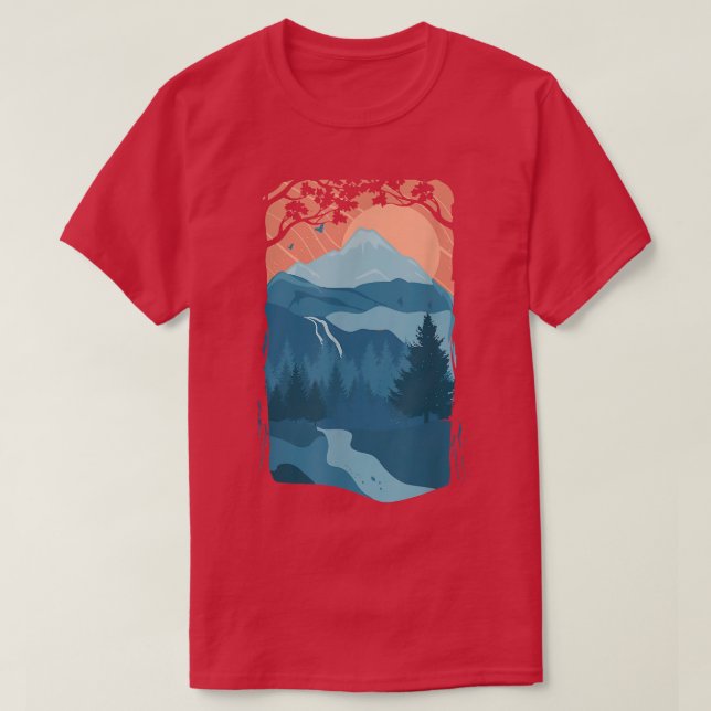Camiseta Nature Outdoor Hiking Travel AdventureMidnight Mou (Diseño del anverso)