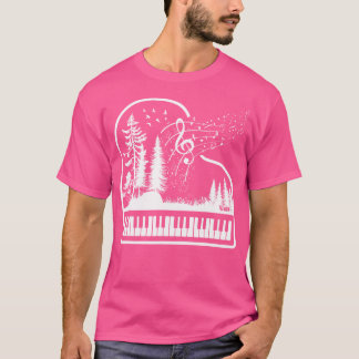 Camiseta Nature Piano Pianist Treble Clef Music Notes Keybo