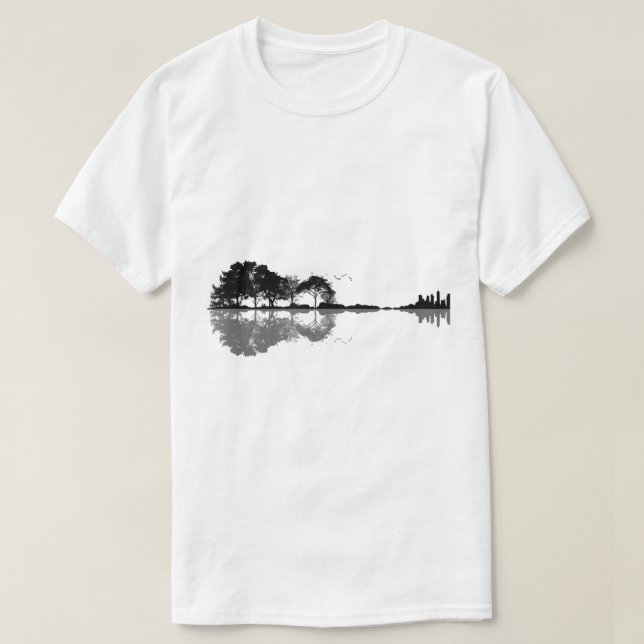 Camiseta Nature Soundwave Reflection Art (Diseño del anverso)