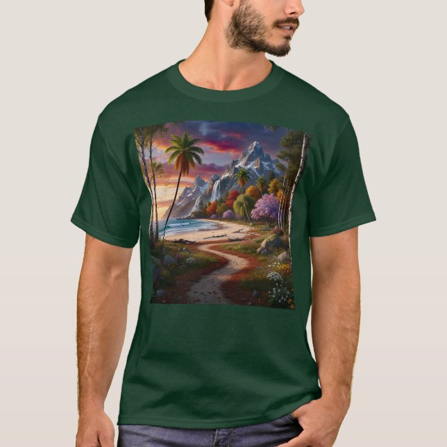 Camiseta Nature Wilderness Scenic Landscape Ocean Beach (Anverso)