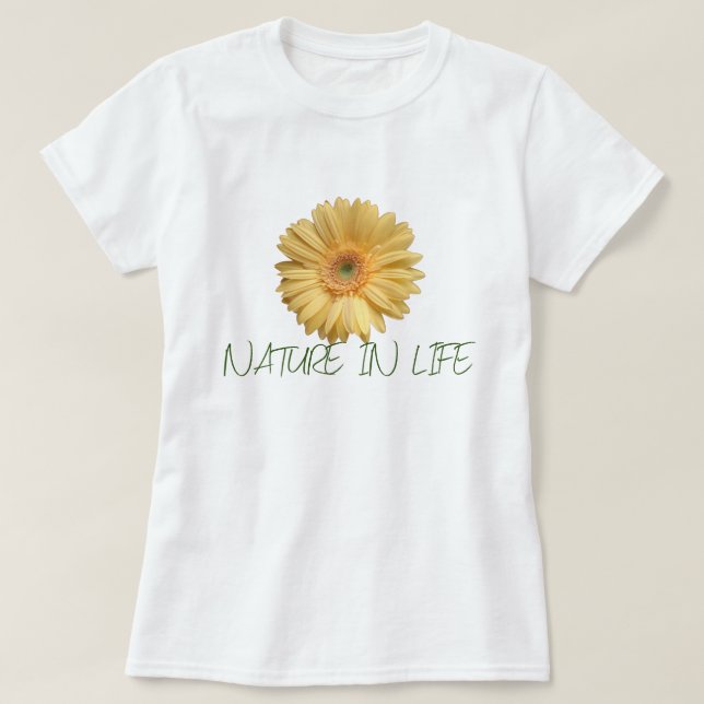 CAMISETA NATUREZA AMARELA (Diseño del anverso)
