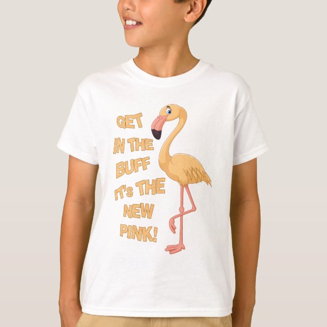 Camiseta Naturista/nudista, Buff Flamingo (Anverso)