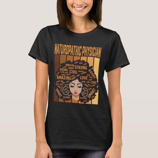Camiseta Naturopathic Physician Powerful Black History Mont (Anverso)