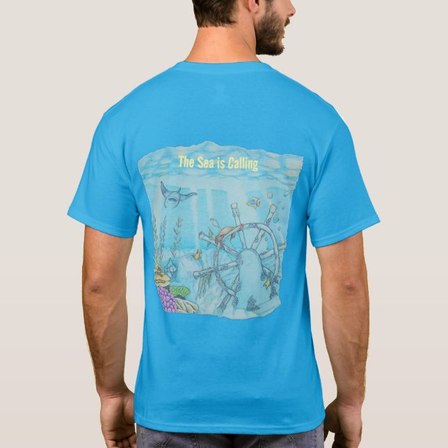 Camiseta Naufragio en arrecife de coral (Reverso)