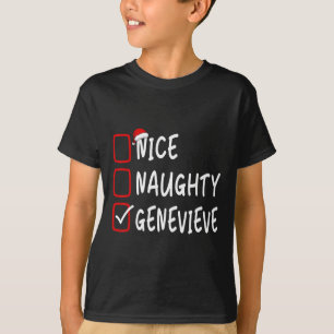Camiseta Naughty Genevieve Navidades de nombres personaliza