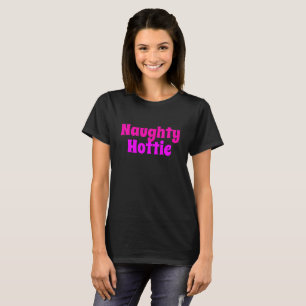 Camiseta NAUGHTY HOTTIE de estilo retro para mujer