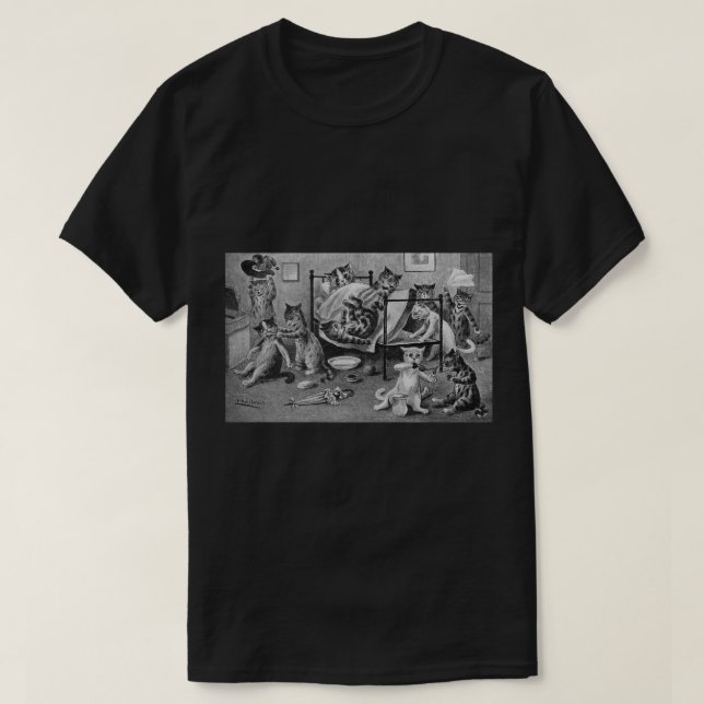 Camiseta Naughty Kittens, Louis Wain (Diseño del anverso)