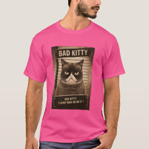 Camiseta Naughty Kitty Cail Photo Catnip Me Hizo Hacerlo Ga