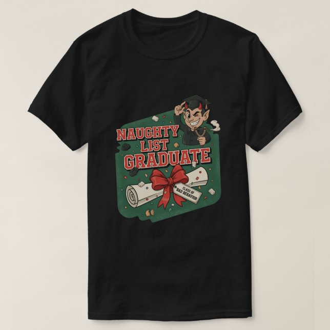 Camiseta Naughty List Graduate (Diseño del anverso)