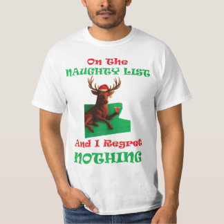 Camiseta Naughty List Regret Nothing