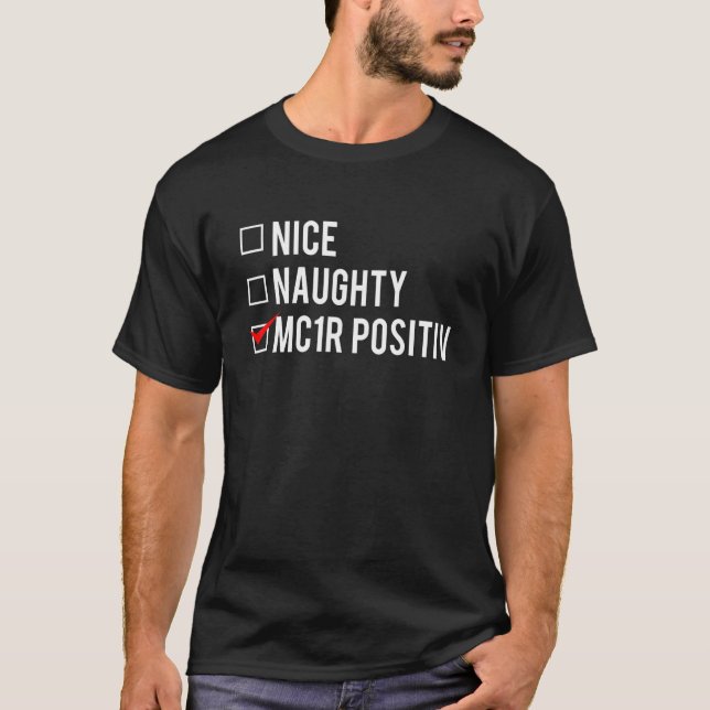 Camiseta Naughty MC1R Positv Pelo Rojo (Anverso)