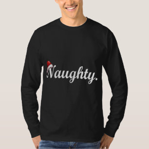 Camiseta Naughty _ Navidades Naughty Santa Hat Team Na
