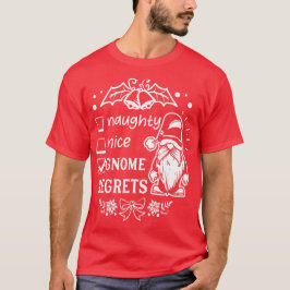 Camiseta Naughty Nice gnome arrepentimiento - Navidades de 