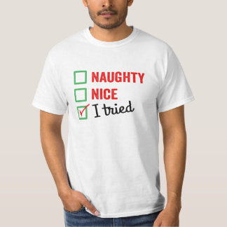 Camiseta Naughty Nice I Triste - navidades graciosos 