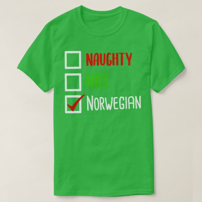 Camiseta Naughty Nice Noruega (Diseño del anverso)