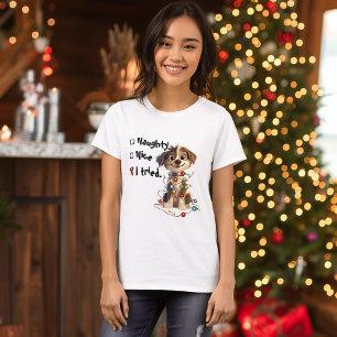 Camiseta Naughty Puppy Santa Checklist