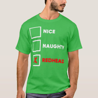 Camiseta Naughty Redhead Funny Redhead Gift