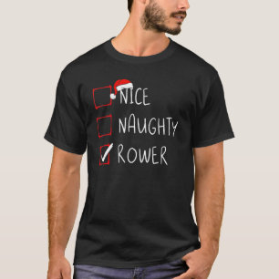Camiseta Naughty Rower Navidades de la lista Santa Claus