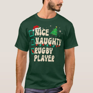 Camiseta Naughty Rugby Player Navidad List Santa Cla