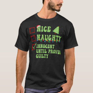 Camiseta Naughty Santa I puede explicar la lista de Navidad