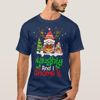 Camiseta Naughty Y Me Gnome La Graciosa Familia De Navidade