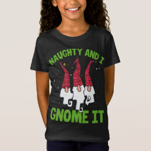 Camiseta Naughty Y Yo Gnome It Nórdicos Gnomes Navidades Na