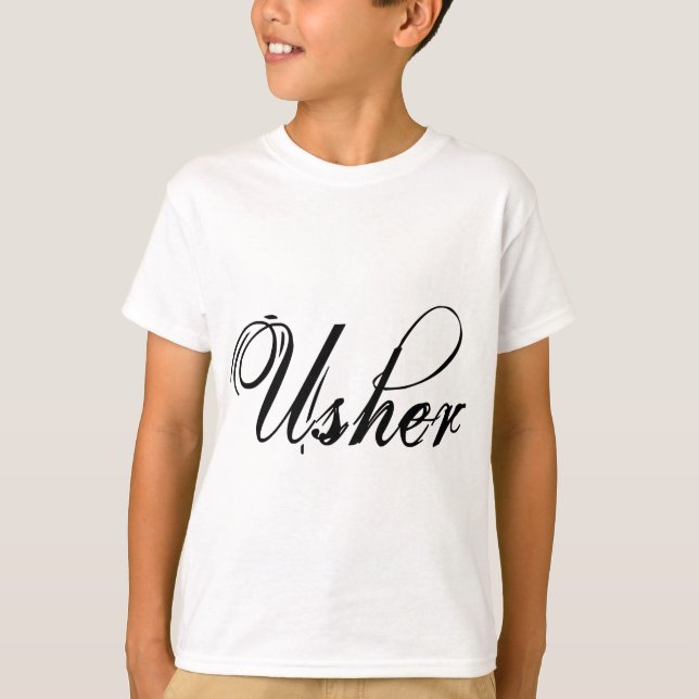 Camiseta Naughy Grunge Script - Negro Usher (Anverso)