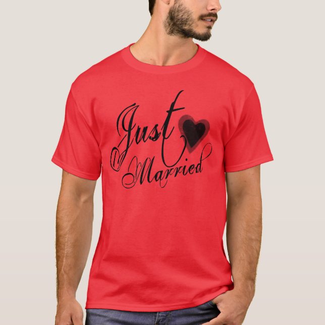 Camiseta Naughy Grunge Script - Sólo el corazón casado negr (Anverso)