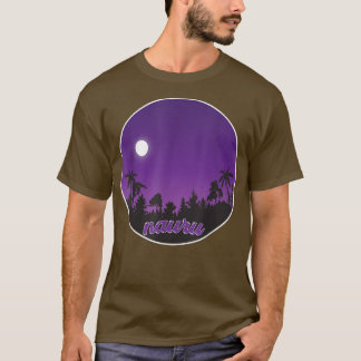 Camiseta nauru De noche con palmas
