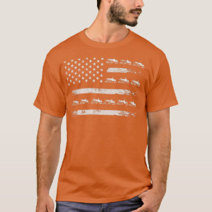 Camiseta Náuseas en moto de nieve Nieve Nieve Nieve bandera