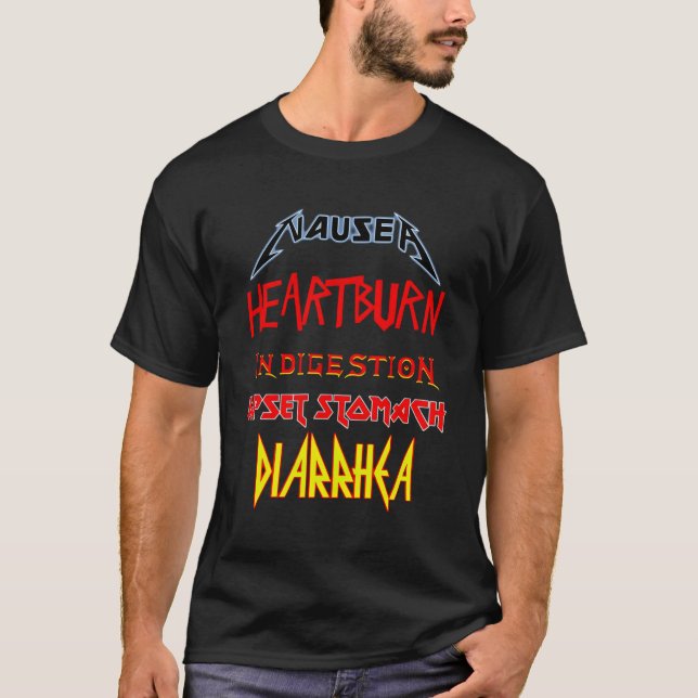 Camiseta Náuseas Heburdo Indigestión Molestias Estómago Dia (Anverso)