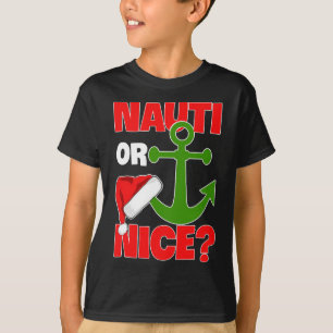 Camiseta Nauti Naugty O Nice Santa Xmas Cruise Boating Sai