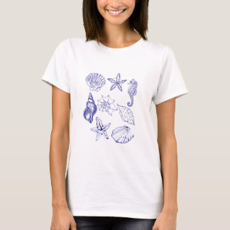Camiseta náutica de conchas marinas - Océano de ar