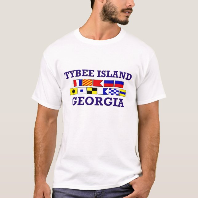 Camiseta náutica de la bandera de la isla de Tybee (Anverso)