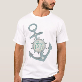 Camiseta náutica del día de padre de capitán Dad