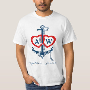 Camiseta náutica del el día de San Valentín del