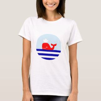 Camiseta náutica del estilo de la impresión de la