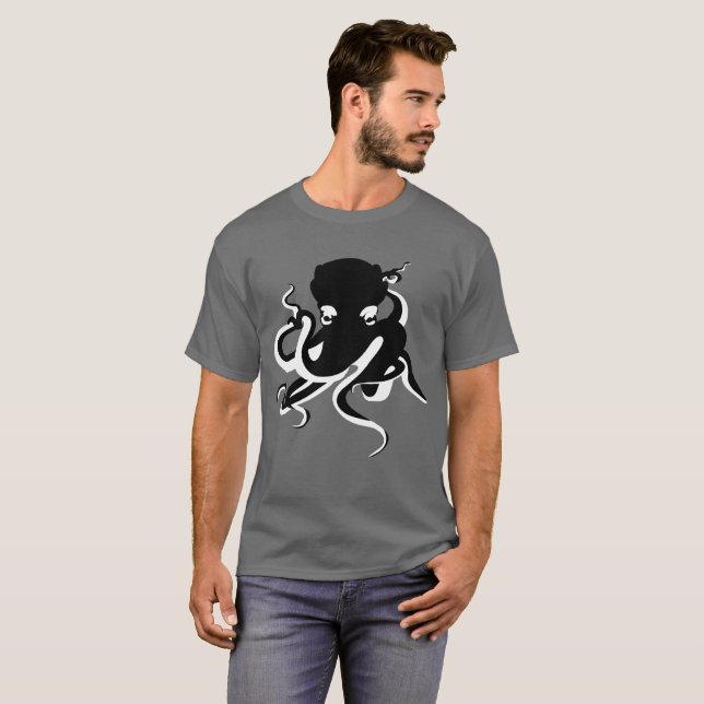 Camiseta náutica minimalista Octopus (Anverso completo)