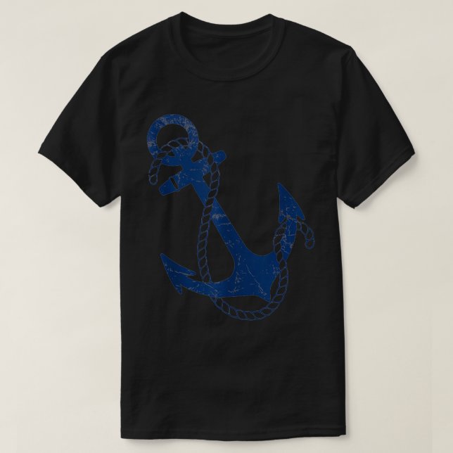 Camiseta Nautical Anchor Pirate Vela Bote (Diseño del anverso)