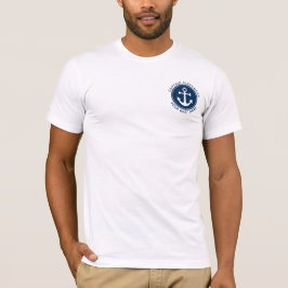 Camiseta Nautical Anchor Rope Personalizado Naval Capitán N